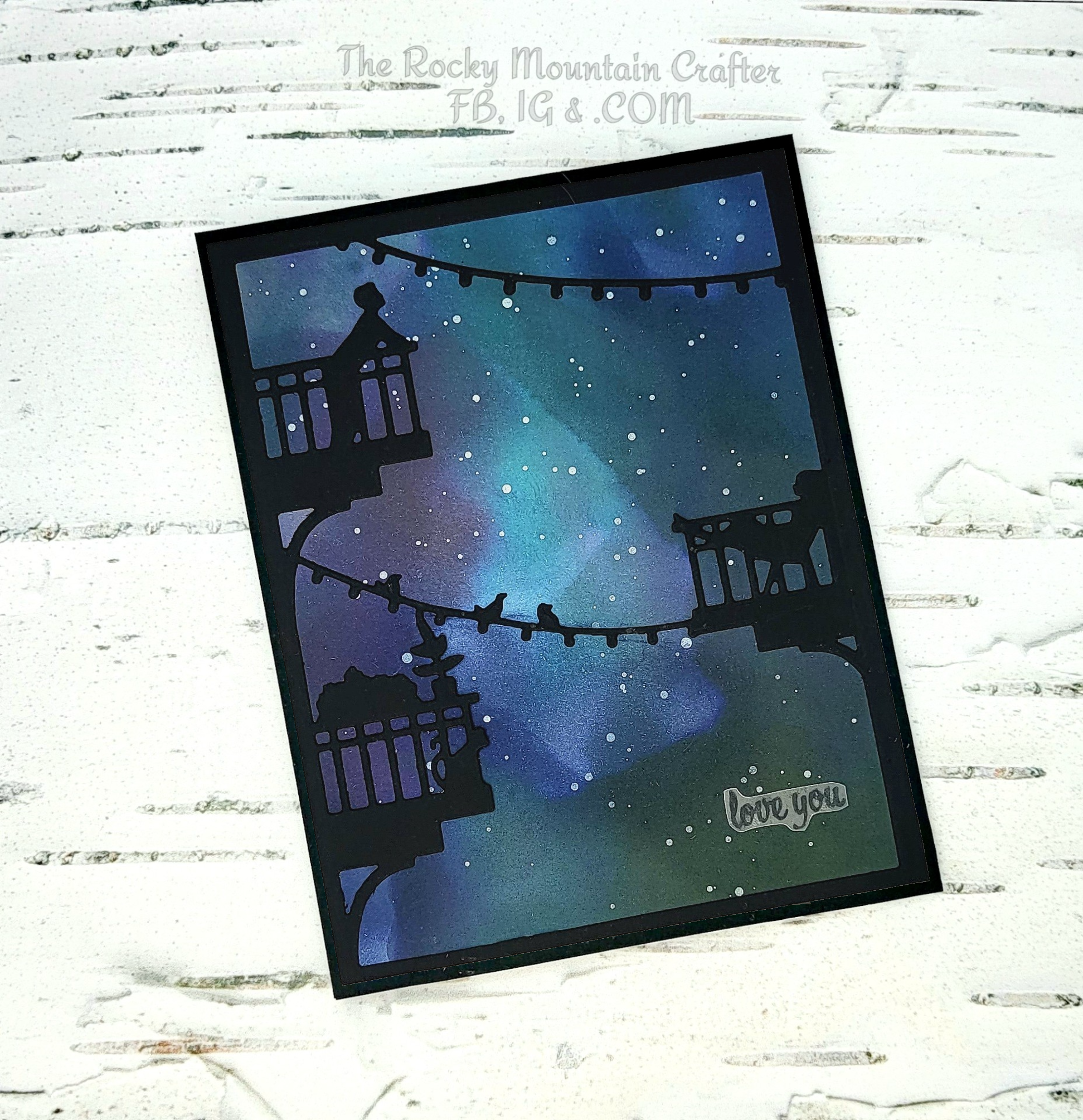 Starry night sky and a Hero Arts Kit of the Month.