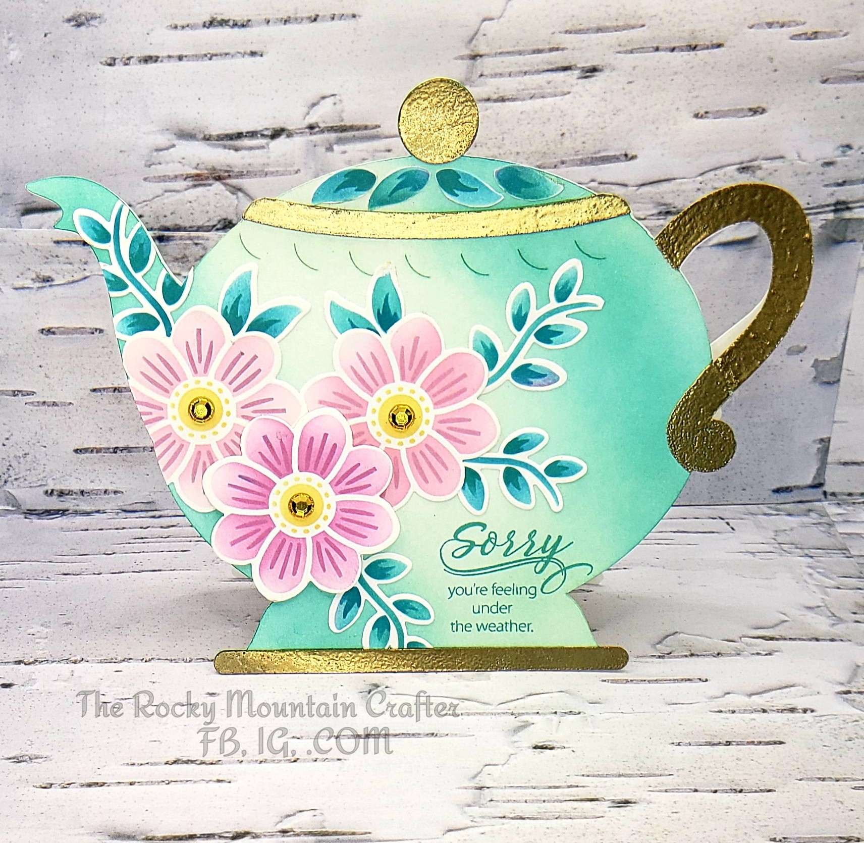Teapot shaped card with video