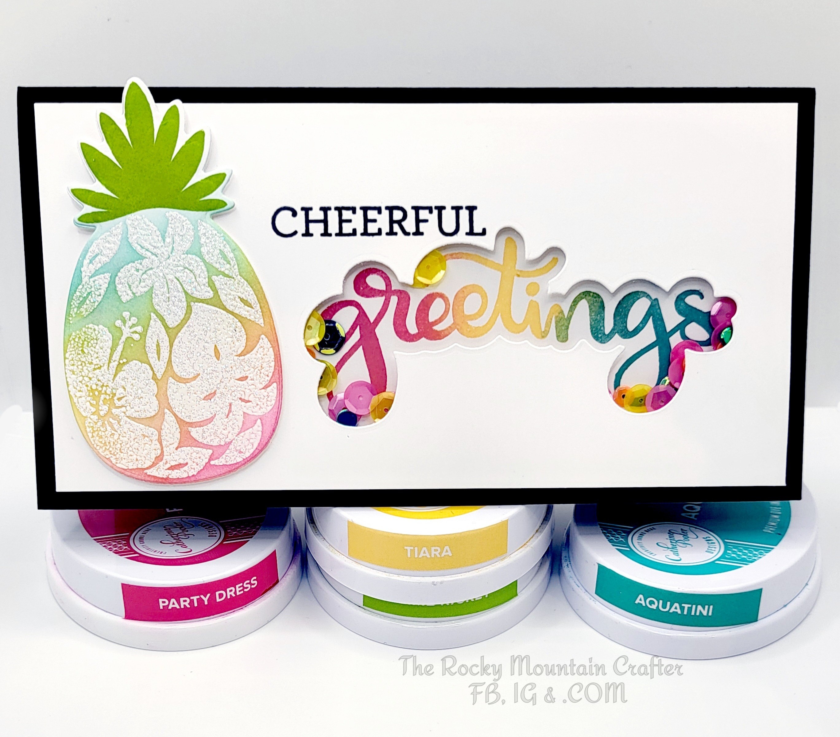 Gradient Cheerful Greetings Shaker Card with video